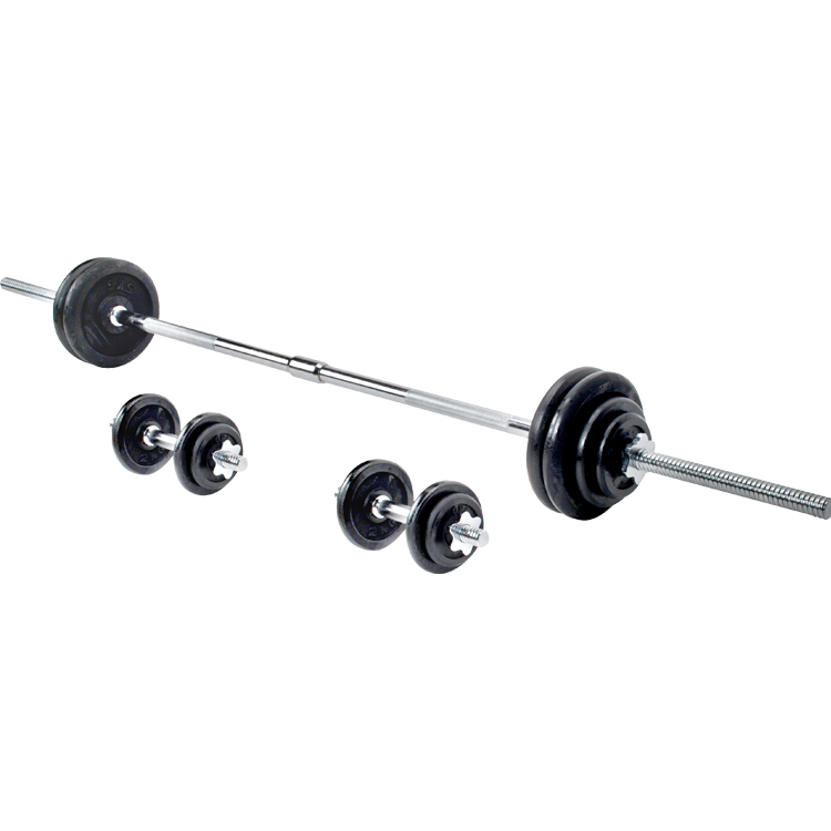 50kg black painting barbell set